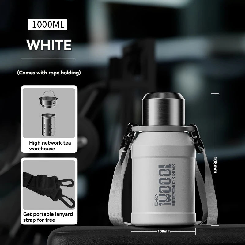 2L Thermos Bottle Insulated Water Bottle Vacuum Flask Stainless Steel Thermal Bottle Cold Coffee Hot Tea Cup Drinkware Gym Mug