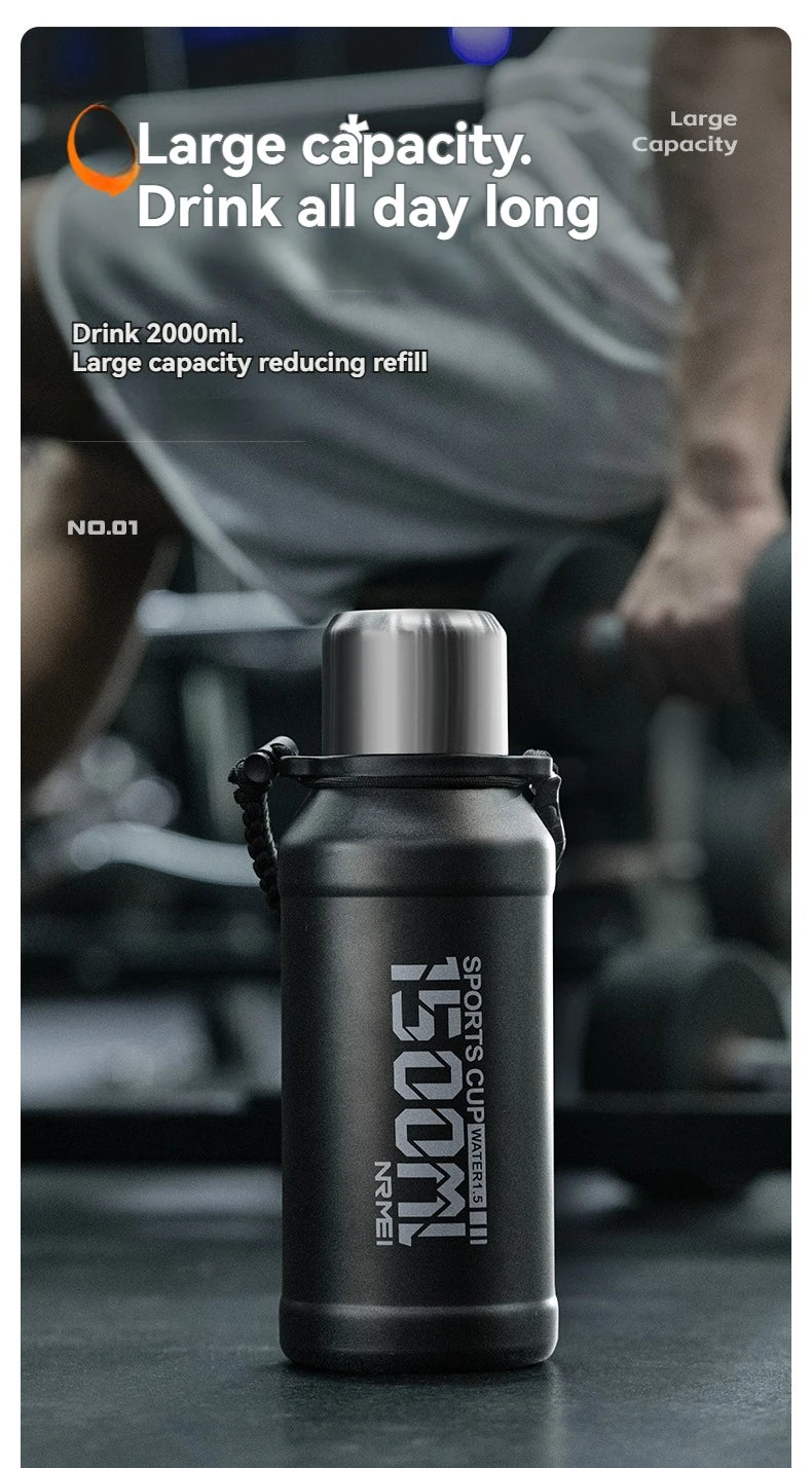 2L Thermos Bottle Insulated Water Bottle Vacuum Flask Stainless Steel Thermal Bottle Cold Coffee Hot Tea Cup Drinkware Gym Mug