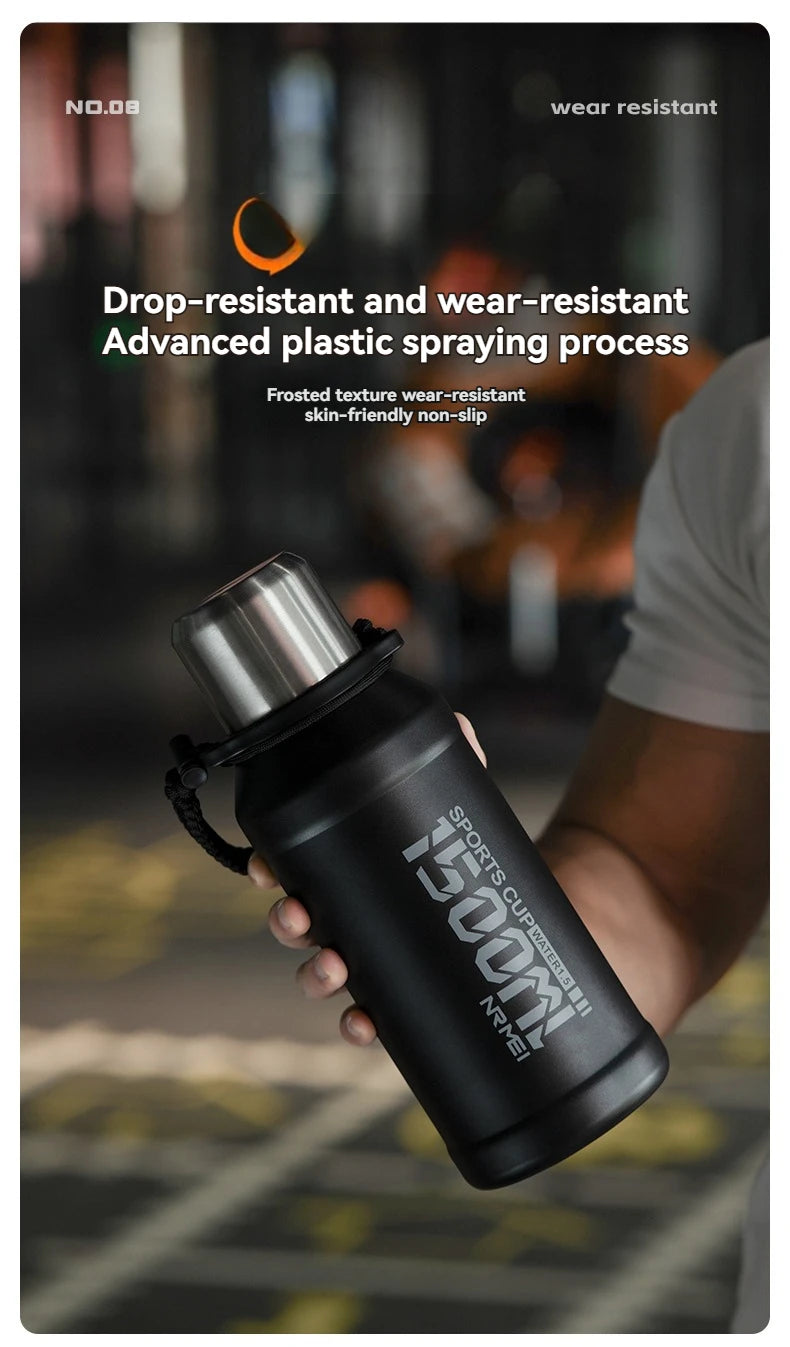 2L Thermos Bottle Insulated Water Bottle Vacuum Flask Stainless Steel Thermal Bottle Cold Coffee Hot Tea Cup Drinkware Gym Mug